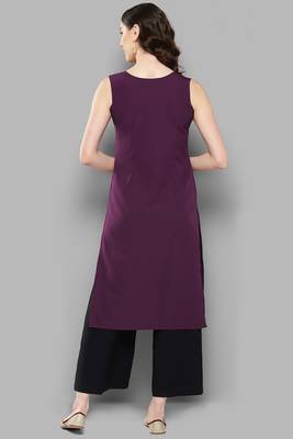 Girlish and stylish burgundy colour partywear solidpattern style 2
