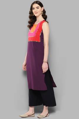 Girlish and stylish burgundy colour partywear solidpattern style 4