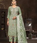 Pista colour ethnic suits for trendy party looks