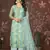 Blue colour smart embroidery work salwar kameez for festive looks