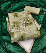 Green Modal Banarasi Digital Dress Material