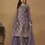 Purple colour fancy sequins work girlish partywear sharara dress