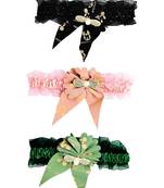  Cute Bow Elastic Hairband Set of 3