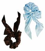  Bowknot Hair Scrunchies Satin Chiffon  