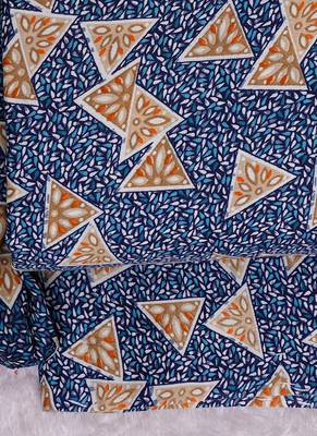 Blue spun cotton winter collection unstitched suit with spun cotton dupatta 4