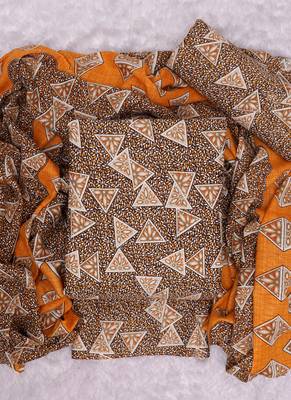 Mustard spun cotton winter collection unstitched suit with spun cotton dupatta 1