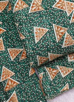Turquoise spun cotton winter collection unstitched suit with spun cotton dupatta 2