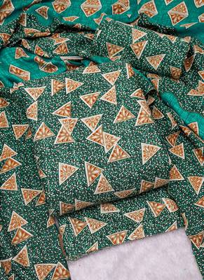 Turquoise spun cotton winter collection unstitched suit with spun cotton dupatta 3