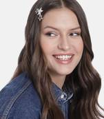 Laida women gold-toned & transparent star-shaped ad-studded bobby pins