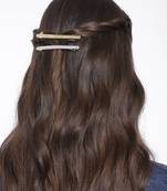 Laida women set of 2 embellished silver-toned & gold-toned french barrette
