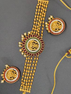 STYLISH JEWELLERY NECKLACE SET GOLD PLATED JEWELLERY SET FOR WOMEN 3