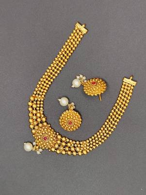 STYLISH JEWELLERY NECKLACE SET GOLD PLATED JEWELLERY SET FOR WOMEN 5