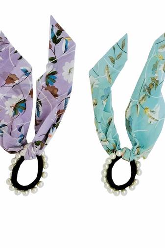   Elastics Scrunchies Pearl Hair Ties Bowknot Satin Chiffon