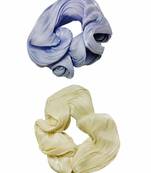  Lavender & White Silk Scrunchies