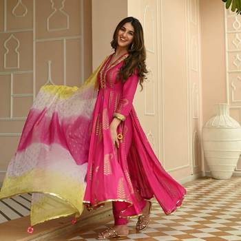 Women Designer Rayon kurta pant with chiffon dupatta sets 1