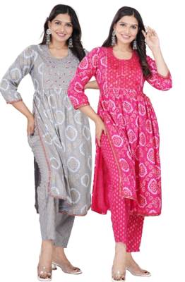 Pack Of 2 Womens Cotton Designer Ethnic Indian Wear 1