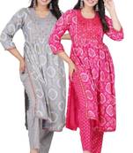 Pack Of 2 Womens Cotton Designer Ethnic Indian Wear