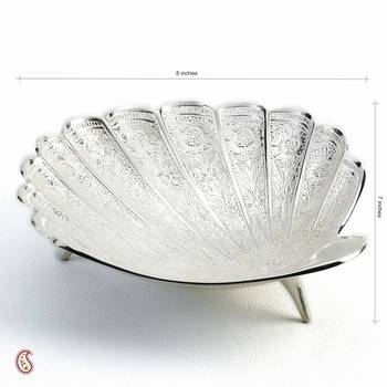Fan Design Silver Plated Brass Utility Bowl 2