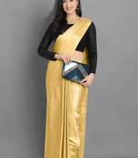 Bollywood Style Designer Satin Silk Saree Party Wear Saree Exclusive Saree With Sequence Work Blouse (Unstitched)
