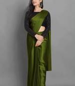 Bollywood Style Designer Satin Silk Saree Party Wear Saree Exclusive Saree With Sequence Work Blouse (Unstitched)