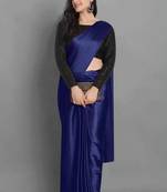 Bollywood Style Designer Satin Silk Saree Party Wear Saree Exclusive Saree With Sequence Work Blouse (Unstitched)