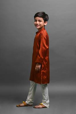 Vesham emblished kurta with pajama set for boys 2