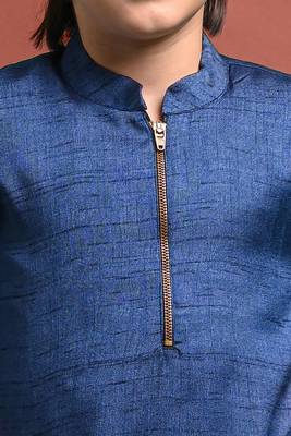 Vesham emblished kurta with pajama set for boys 5