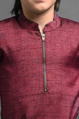 Vesham emblished kurta with pajama set for boys 5
