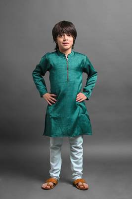 Vesham emblished kurta with pajama set for boys 1