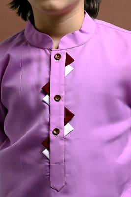 Vesham emblished kurta with pajama set for boys 5