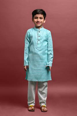 Vesham emblished kurta with pajama set for boys 1