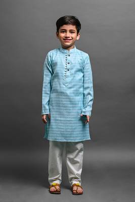 Vesham emblished kurta with pajama set for boys 1