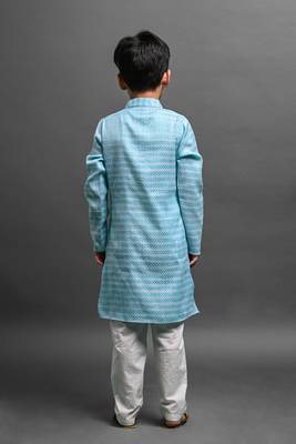Vesham emblished kurta with pajama set for boys 3
