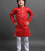 Vesham emblished kurta with pajama set for boys