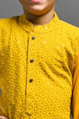 Vesham embroidred kurta with pajama set for boys 5