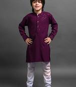 Vesham embroidred kurta with pajama set for boys