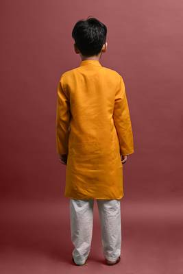 Vesham emblished kurta with pajama set for boys 3