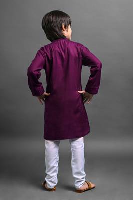 Vesham embroidred kurta with pajama set for boys 3
