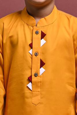 Vesham emblished kurta with pajama set for boys 5