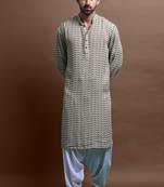 Vesham printed kurta with patiyala set for men