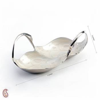 Twin Swan Multi Utility Bowl With Enamel Work And Silver Plating 1