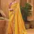 Yellow Colour Banarasi silk blend Kachhi Work Saree With Blouse