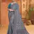 Grey colour Banarasi silk blend kachhi work saree with blouse