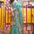 Teal Colour Handloom Silk Blend Zari Woven Saree With Blouse