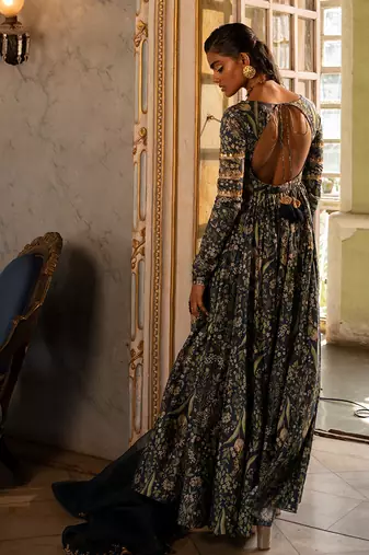 Mayra wild flower anarkali set