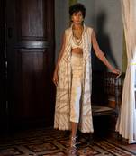 Ira ivory jacket pant set