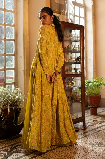 Yami yellow jacket pant set