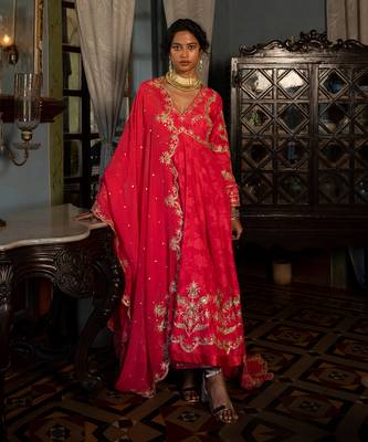 Aura embroidered anarkali set 1