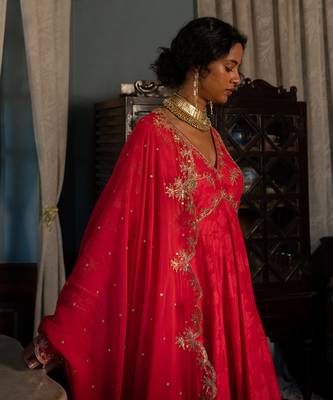 Aura embroidered anarkali set 2