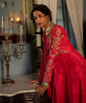 Aura embroidered anarkali set 3